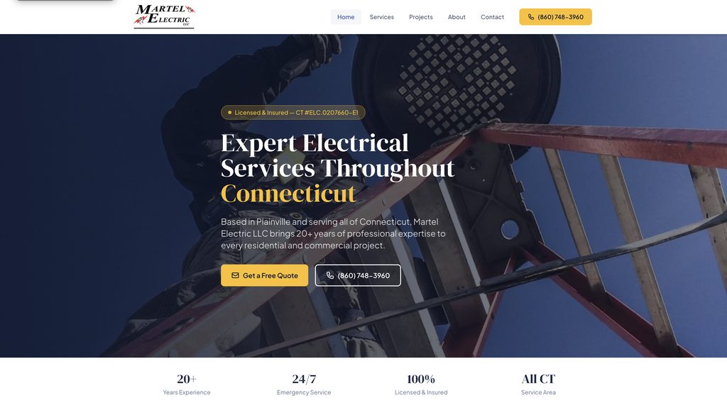 Martel Electric LLC screenshot